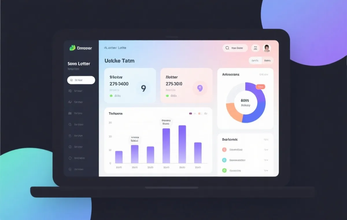 数据面板与开奖信息示意图